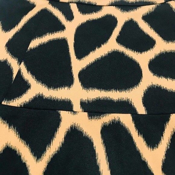 Michael Kors black beige Animal Print Skirt size 2 baddie streetwear academia - Picture 8 of 9